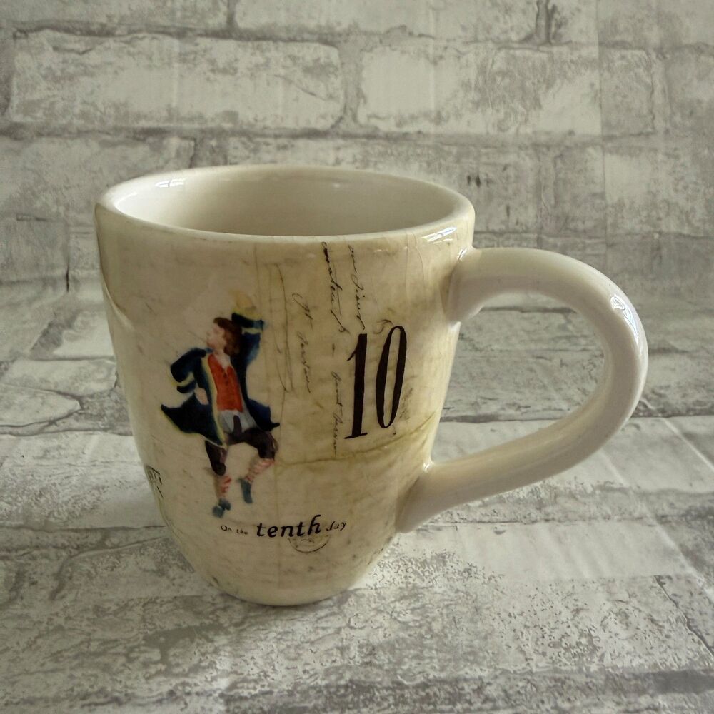 Williams Sonoma 12 Days Christmas Mug Days 10 11 12 Piper Lord Drummer